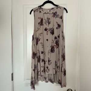 Free People Snap OutOf It Blush Pink Tree Swing Dress Tunic